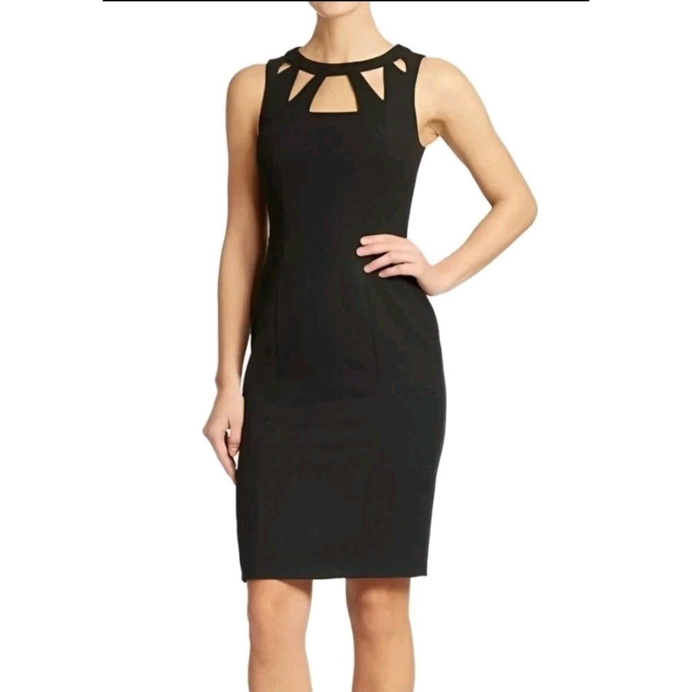 Y2K Formal Special Occasion Sheath Dressβ Little Black Dress Cut Out Size 14 NWT